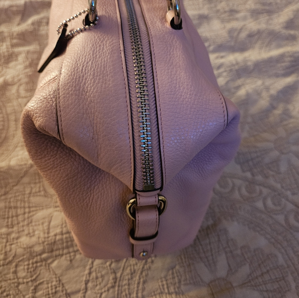 Coach Blush Pink Leather Satchel - Picture 12 of 14